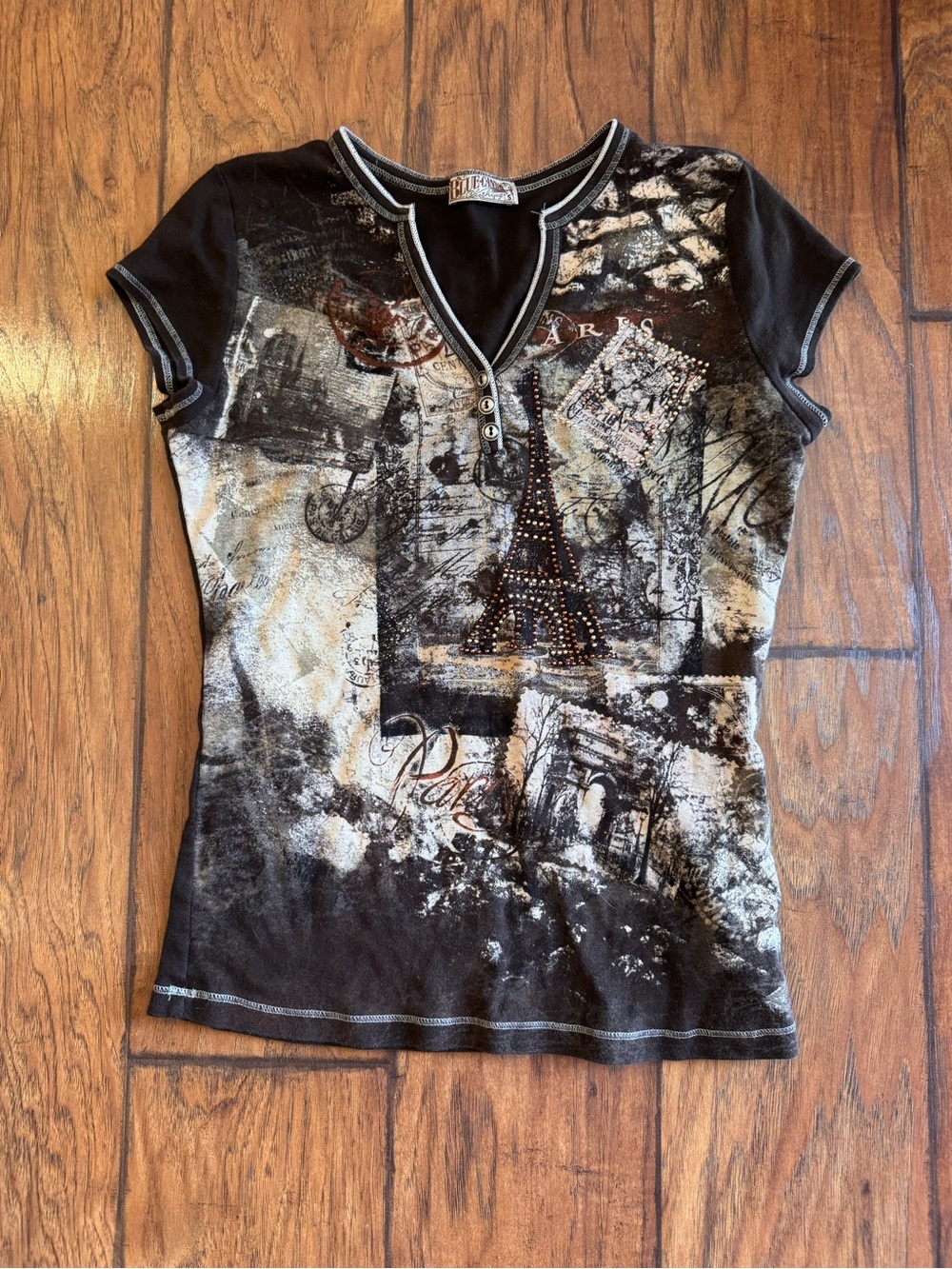 Grunge y2k Blue Canyon Clothing Graphic T-Shirt bay tee size small